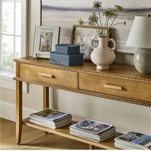 Set Of STUDIO MCGEE NEW faux shagreen box -blue -small And Large